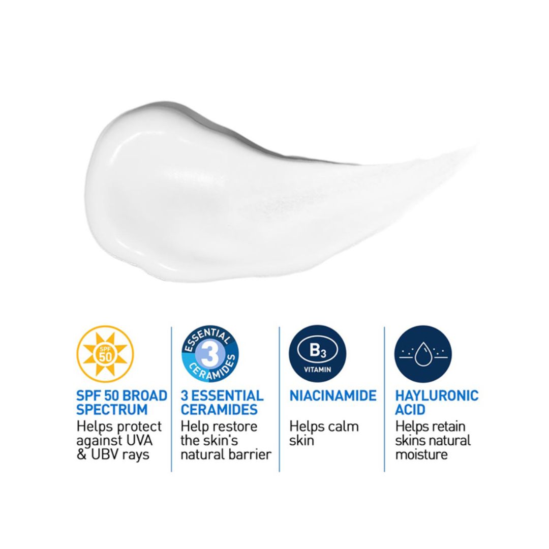CeraVe Hidratantna njega za lice za normalnu do suhu kožu SPF50 52 ml - Slika 2